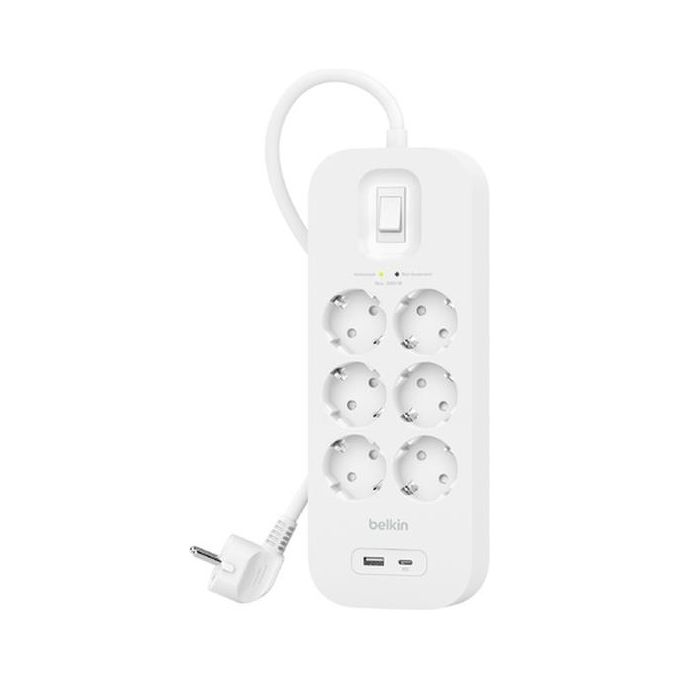 Belkin Connect Bianco 6 Prese AC Cavo di Alimentazione da 2mt