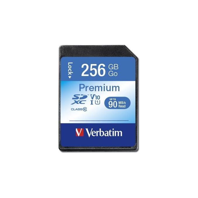 Verbatim Premium Memoria Flash 256Gb SDXC Classe 10 UHS-I