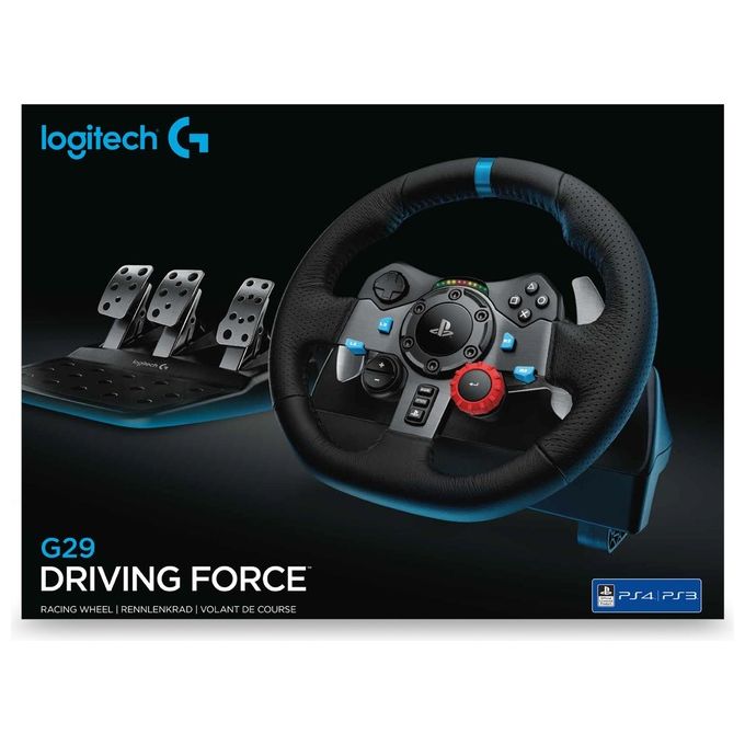 Logitech G29 Driving Force Sterzo e Pedali per Playstation 3-PlayStation 4 Nero