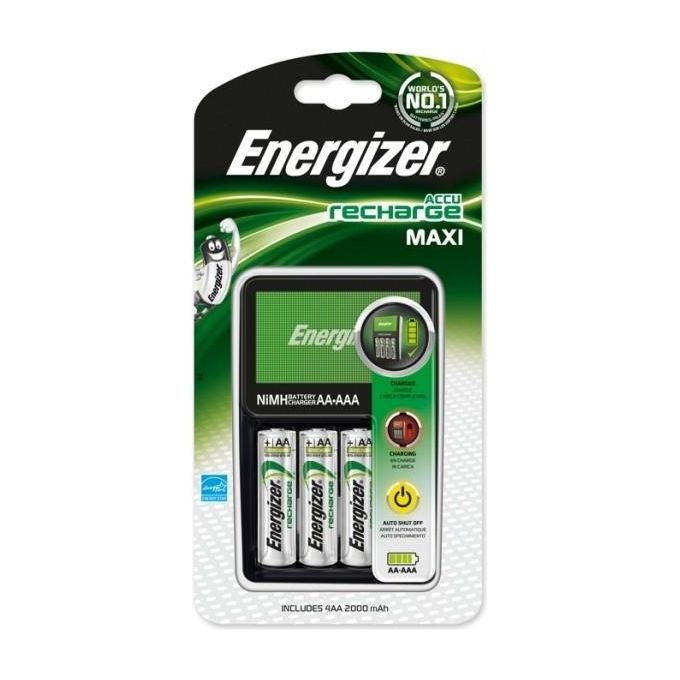 Energizer Caricabatterie Compatto con 4 Battere Ricaricabili Stilo da 2000mAh
