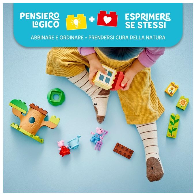 LEGO DUPLO Il Giardino e la Casa sull'Albero di Peppa Pig Giochi Educativi per Bambine e Bambini da 2 Anni Playset Creativo con Personaggi e Accessori Giocattolo Idea Regalo di Compleanno 10431