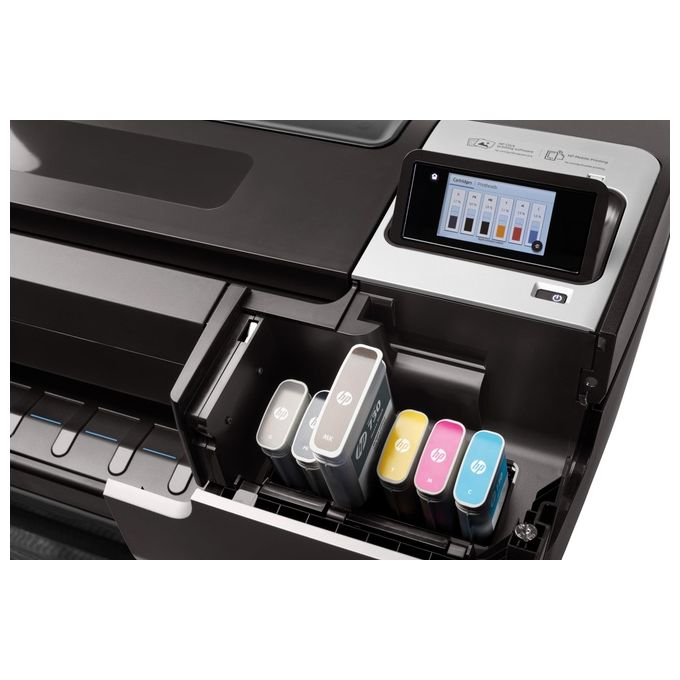 HP 1VD88A#B19 DesignJet Stampante T1700dr PostScript 44 pollici 6 cartucce 2400 x 1200 DPI 4096 MB RAM 500 GB HDD colore Nero