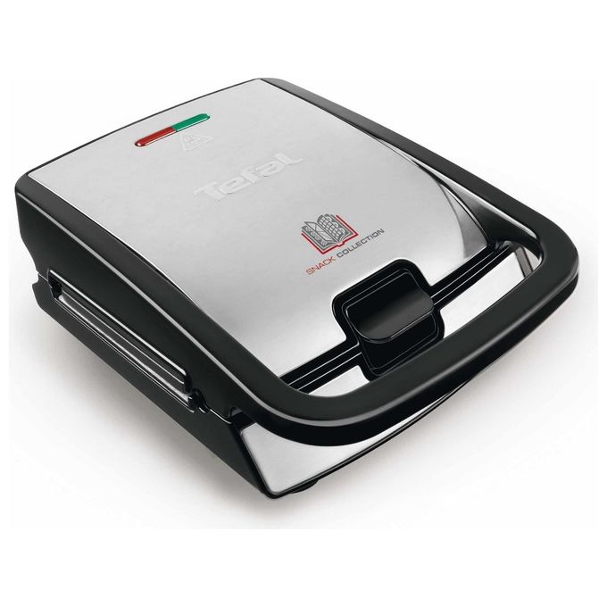 Tefal SW 854 D Snack Collection Tostapane per Waffle e Sandwich 700W Nero-Acciaio Inossidabile