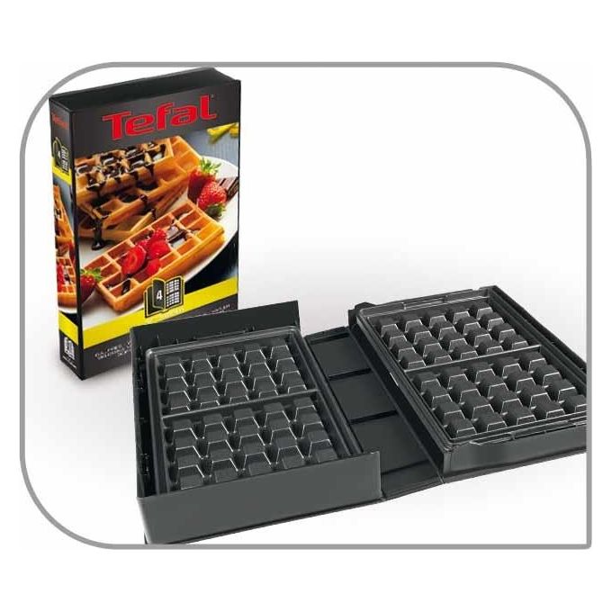 Tefal SW 854 D Snack Collection Tostapane per Waffle e Sandwich 700W Nero-Acciaio Inossidabile