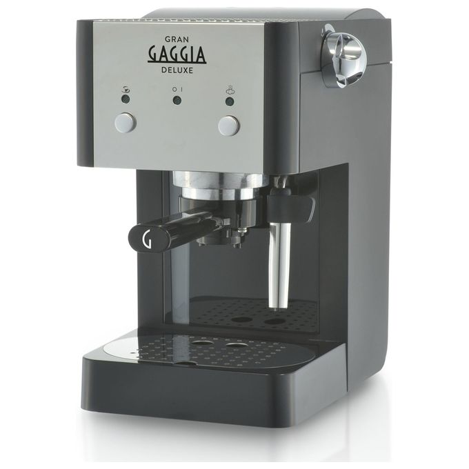 Gaggia RI8425-11 Gran Gaggia Deluxe Macchina da Caffe' Espresso Manuale con Erogatore di Vapore Nera