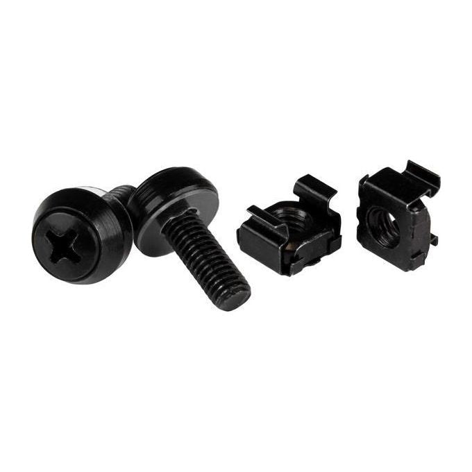 Startech.com Confezione da 100 viti di fissaggio e dadi ingabbiati per armadi server rack - M6 x 12mm