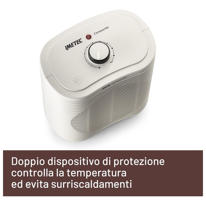 Imetec Compact Air Interno Bianco 2000W Riscaldatore Ambiente