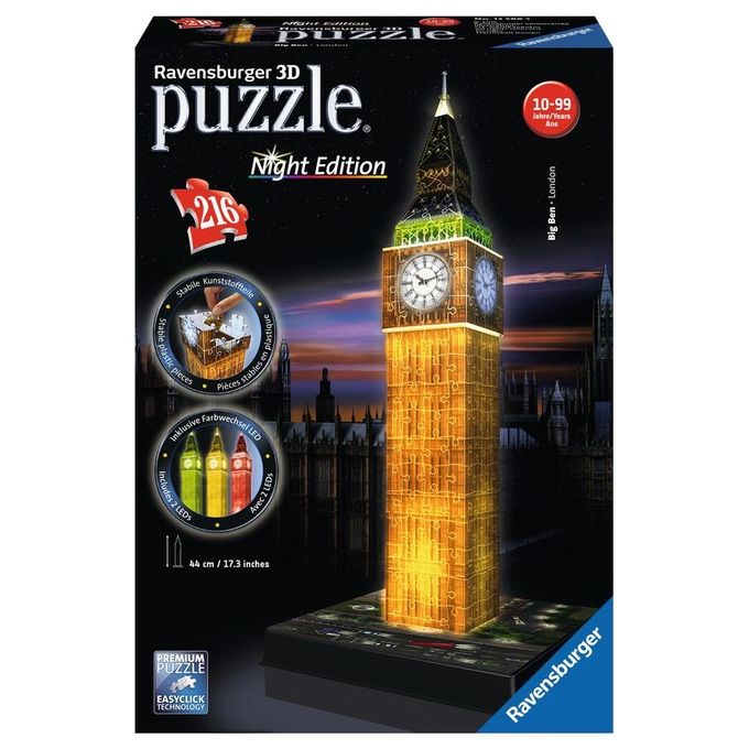 Ravensburger Puzzle 3D Building Big Ben Night Edition