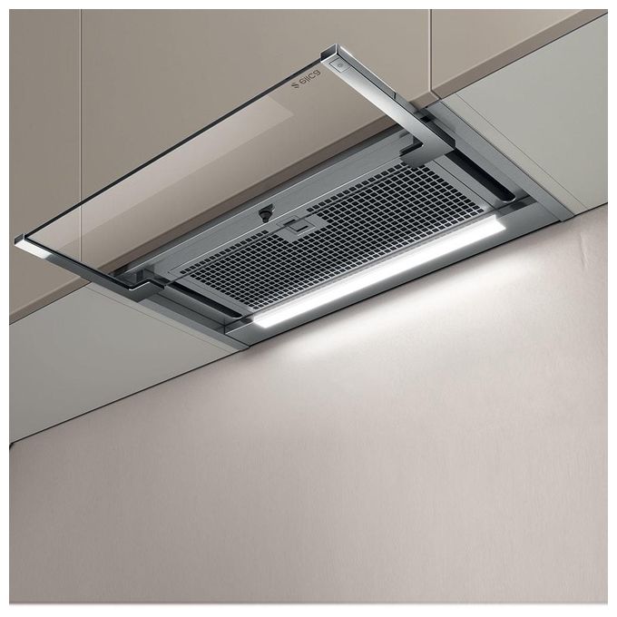 Elica GLASS OUT IX-A-90 PRF0109788 Cappa da Incasso Classe energetica A 3 Velocita' Aspirante Sottopensile Illuminazione LED 90 cm Inox