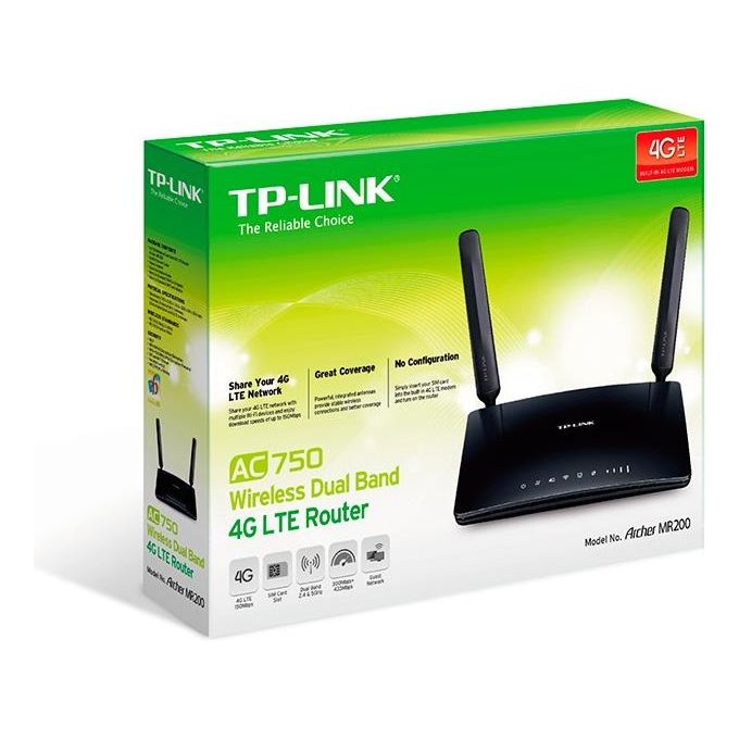 TP-LINK ARCHER MR200 AC750 Wireless Dual Band 4G LTE Router