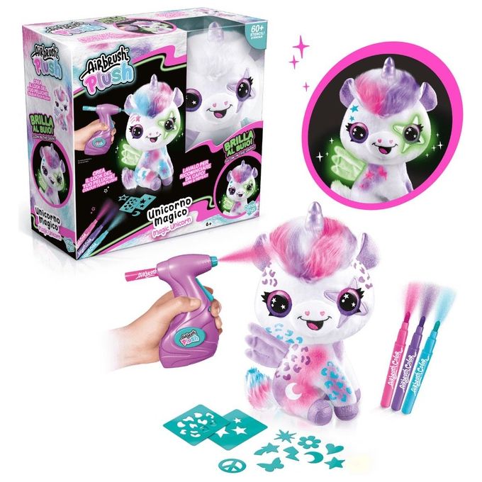 Rocco Giocattoli Peluche Airbrush Plush Magic Unicorn