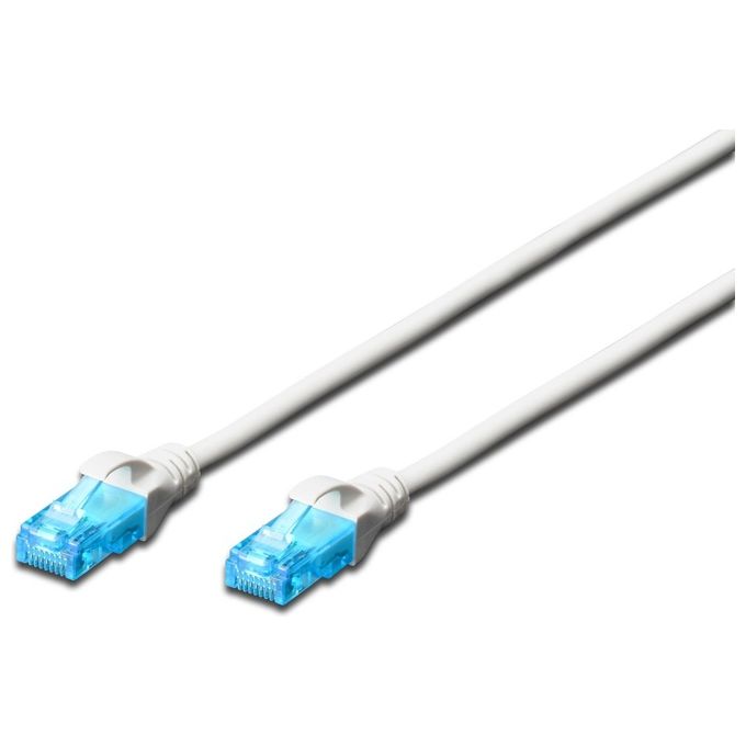 Digitus cavo rete utp cat. 5e non schermato - lunghezza mt. 3 - colore bianco
