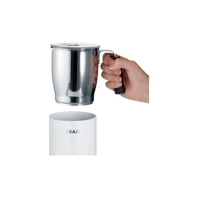 Graef MS 701 Schiumatore portatile Bianco Acciaio inossidabile