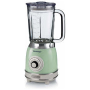 Ariete frullatore vintage 583, tazza in vetro 1,5 litri, 1000w, 4 lame acciaio inox, 4 velocita' e pulse, tritaghiaccio, verde