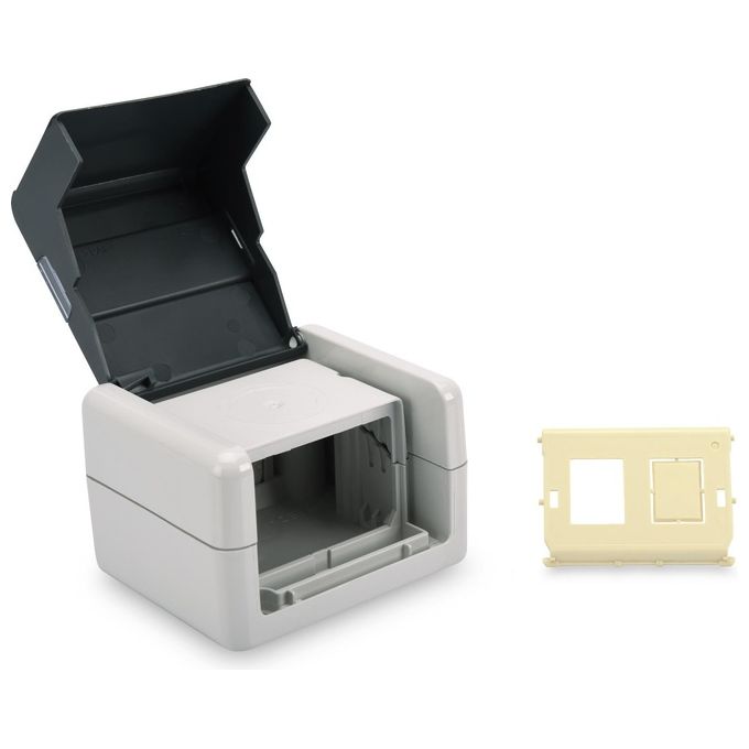 Digitus Set Prese di Collegamento Dati con Coperchio Ribaltabile Incluso Inserto per 2 Moduli Keystone Ip44