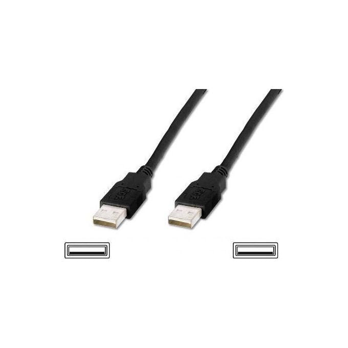 Digitus Cavo Usb Mt. 3 - Connettori Usb Tipo ''A'' Maschio-Maschio Certificato Usb 2.0 Colore Nero