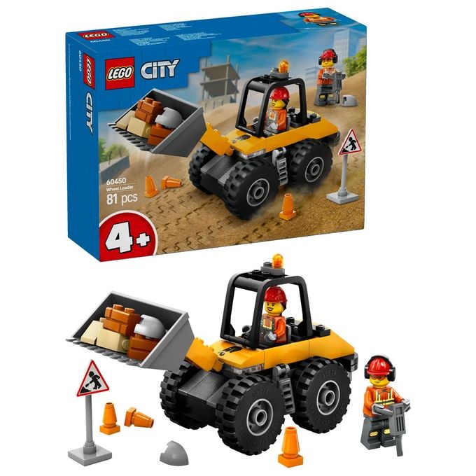 LEGO Veicolo Pala Gommata Gialla Set 60450 per Bambini Linea City Great Vehicles