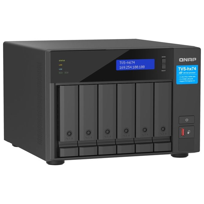Qnap TVS-H674 NAS Tower Collegamento Ethernet LAN Nero i5-12400