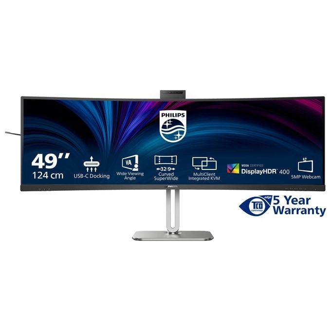 Philips 5000 Series 49B2U5900CH-00 Led Display 48.8'' 5120 x1440 Pixel Dual Qhd Lcd Nero