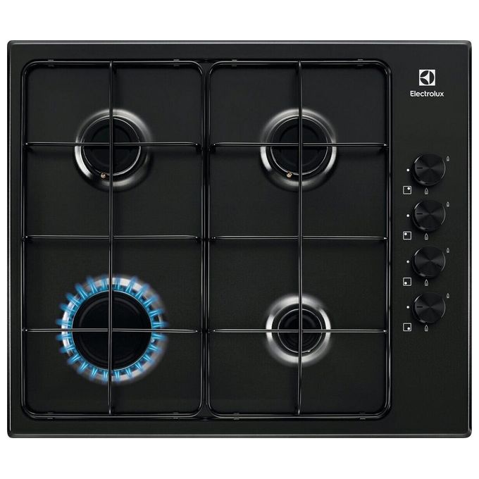 ELECTROLUX KGS6404B Serie 300 Slim side Piano Cottura a gas 4 Fuochi Accensione integrata colore Nero