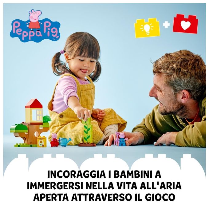 LEGO DUPLO Il Giardino e la Casa sull'Albero di Peppa Pig Giochi Educativi per Bambine e Bambini da 2 Anni Playset Creativo con Personaggi e Accessori Giocattolo Idea Regalo di Compleanno 10431