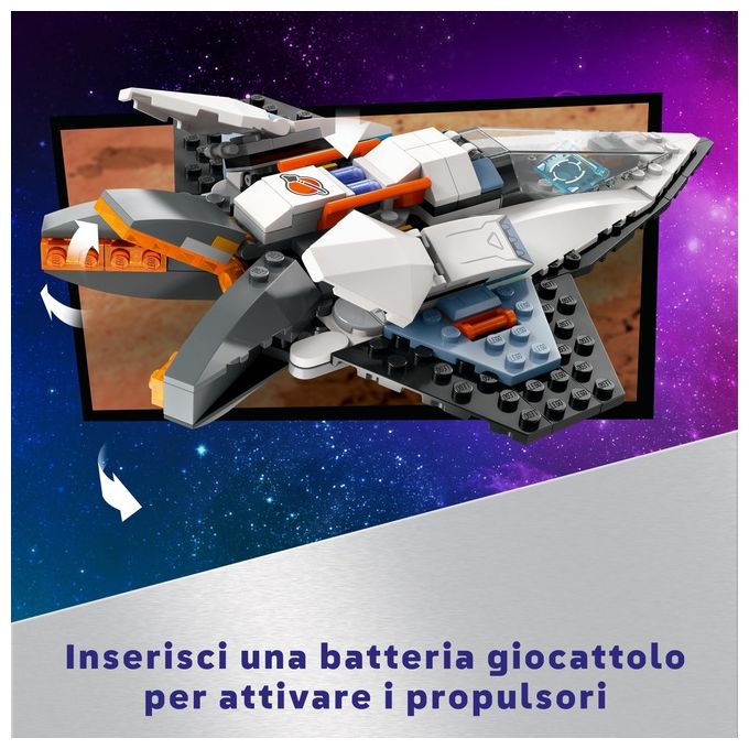 LEGO City 60430 Astronave Interstellare 60430-LEGO Giocattolo Gioco Spaziale per Bambini 6+ Anni con Navicella Minifigure e Drone Robot