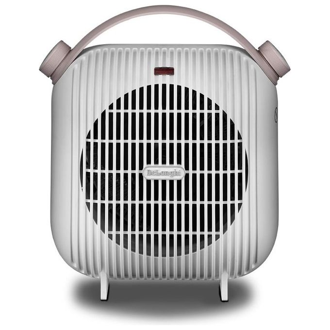 DeLonghi HFS30B24.W Termoventilatore da Tavolo 2400W 2 Livelli di Potenza Bianco-Rosa