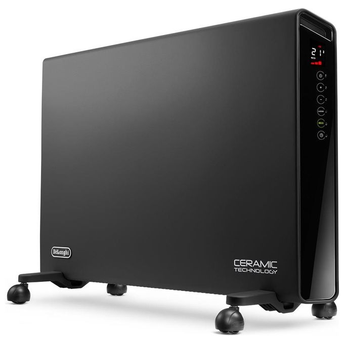 DeLonghi HX65L22 – Termoconvettore elettrico 2200 W, tecnologia ceramica, per ambienti fino a 65 m³, Grigio