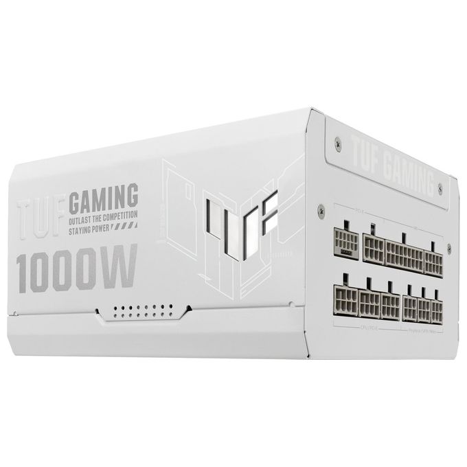 ASUS TUF Gaming 1000 W Gold Gaming Alimentatore di rete (1000 Watt alimentatore completamente modulare compatibile ATX 3.0 ventola Axial-tech rivestimento PCB doppio cuscinetto a sfera bianco)