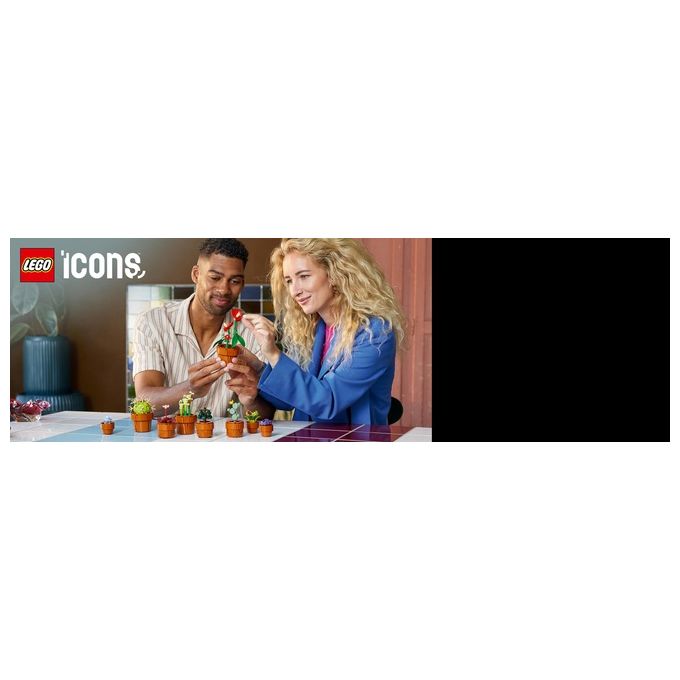 LEGO Icons 10329 Piantine, Collezione Botanica con Fiori Artificiali, Decorazione Casa, Idea Regalo di Compleanno Donna o Uomo