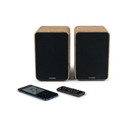 Thomson Hifi Bookshelf Speakers Cosy 100w Bt 5.0 Rca Command Wood black Ws602duo
