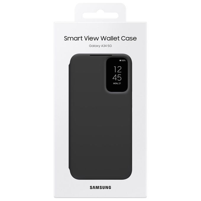 Samsung SmartView Wallet Case per A34 Nero