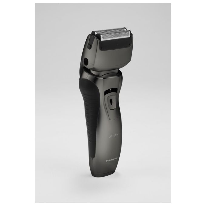 Panasonic ES-RW33-H503 Rasoio Uomo WetandDry a 2 Lame Tagliabasette a Scomparsa Design Ergonomico Ricaricabile Grigio Scuro