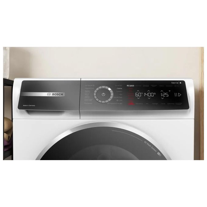 Bosch WGB24402IT Serie 8 Lavatrice Frontale 9 Kg 1400 rpm Classe A Wi-Fi Vapore Iron Assist (85x60x59 cm) colore Bianco