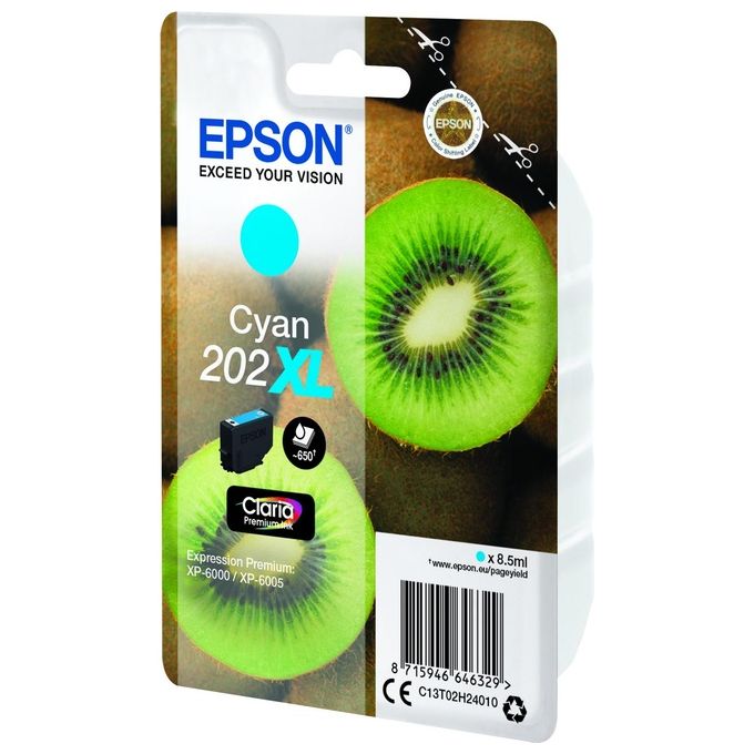 Epson Cartuccia Ink-jet 202xl kiwi Ciano 8,5ml per Xp-6000-5
