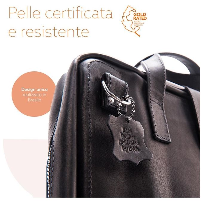 R-Go Tools RGOAVLAPBL Borsa per Laptop 15.6'' Valigetta Ventiquattrore Marrone