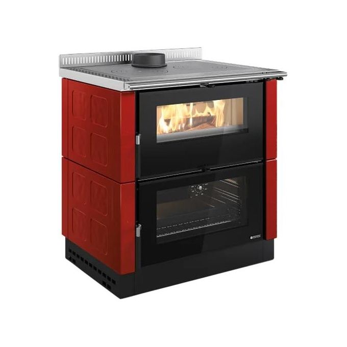 La Nordica Cucina a Legna VERONA XXL MAIOLICA VST Bordeaux