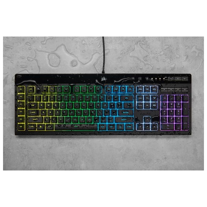 Corsair K55 Pro Tastiera Gaming a Membrana Cablata Led RGB Zone Layout IT