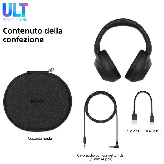 Sony ULT WEAR Cuffie Bluetooth Wireless con ULT POWER SOUND Bassi Profondi IOS e Android Bianco