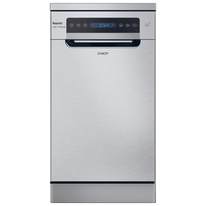 Candy Rapido' CF0C7SB0FX Lavastoviglie libera installazione 45 cm Wi-Fi 8 Programmi 47DB Inox