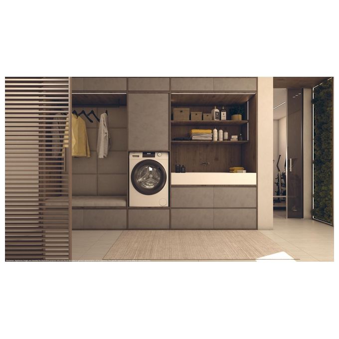 Haier HW80-BP14929A-S Lavatrice Frontale 8 Kg 1400 rpm Classe A Motore Inverter 15 Programmi (85x60x55 cm) colore Bianco