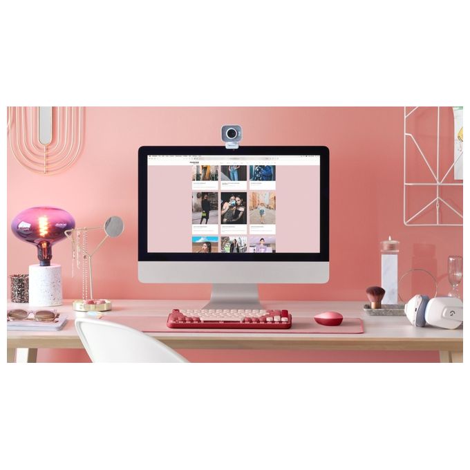 Logitech 956-000053 Studio Series Tappetino per Mouse 70x30 cm Bordi Cuciti Resistente agli Schizzi colore Rosa