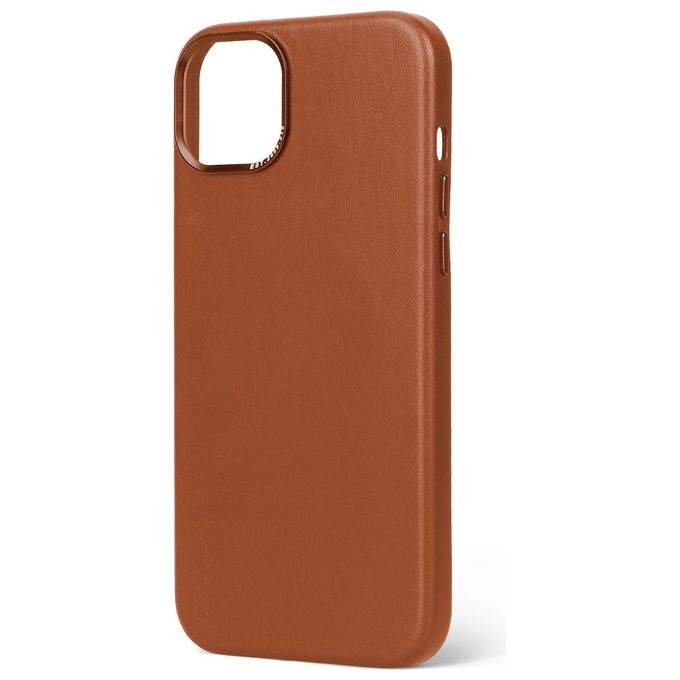 Decoded cover posteriore pelle per iPhone 15 Plus Tan