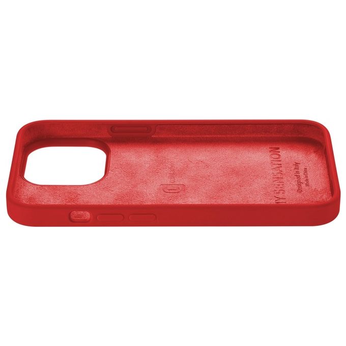 Cellular Line Cover Sensation per iPhone 14 Pro Max in Silicone Soft Touch con Tecnologia Antibatterica Microban Integrata Rosso