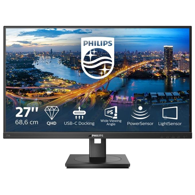 Philips Monitor 27'' LED IPS 276B1-00 2560x1440 QHD Tempo di Risposta 4 ms