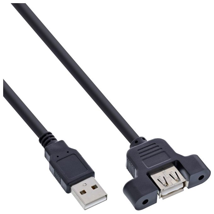 InLine Cavo USB da PannelloUSB 2.0 Type A Maschio a USB 2.0 Type A Femmina 0.6mt con Viti
