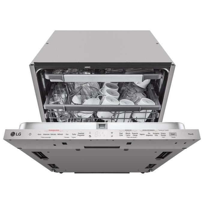 LG QuadWash DB365TXS Lavastoviglie a Scomparsa Totale Classe Energetica B 14 Coperti Vapore Wi-Fi