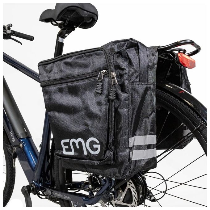 Eletric Moving Green Bb 30 Emg Borse per Bicicletta 30 Litri Nero