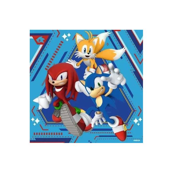3 Ravensburger Puzzle da 49 Pezzi -sonic