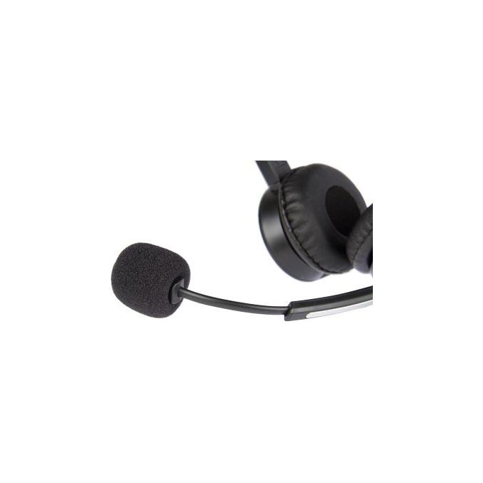 Hamlet HHEADM-UJS Cuffia Auricolare A Padiglione con Microfono Cablato USB Tipo A e Jack 3.5 mm Nero